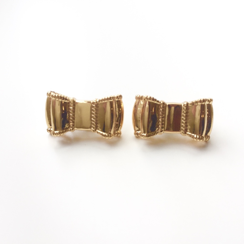 Gold Bow J.Crew Earrings, 3/4 Inch